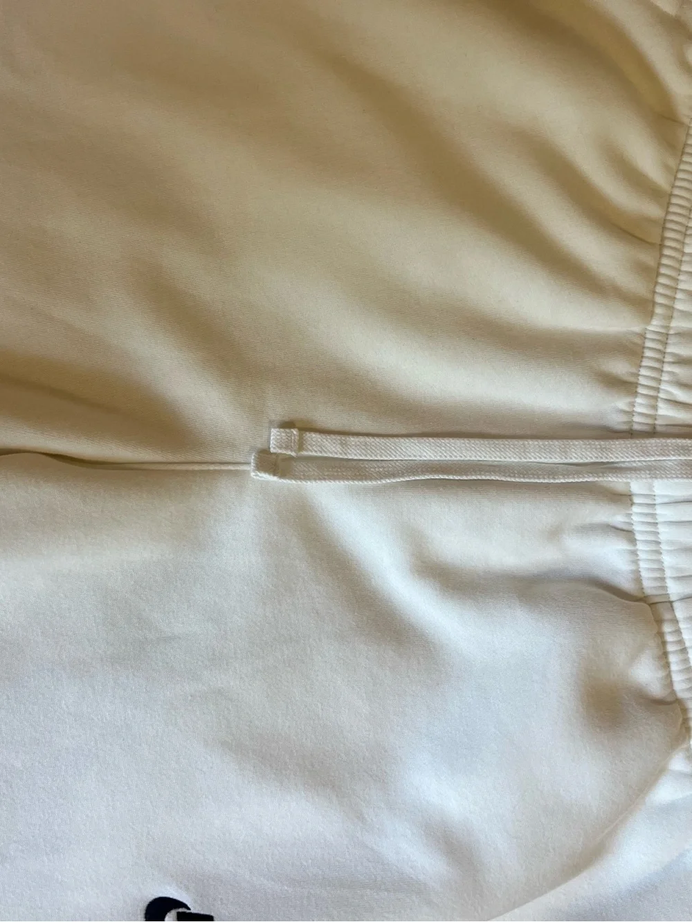 Nike White Track Joggers with Black Swoosh